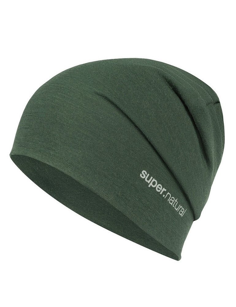 SUPER.NATURAL Beanie Mütze Everyday (Merino-Mix) dunkelgrün - 1 Stück