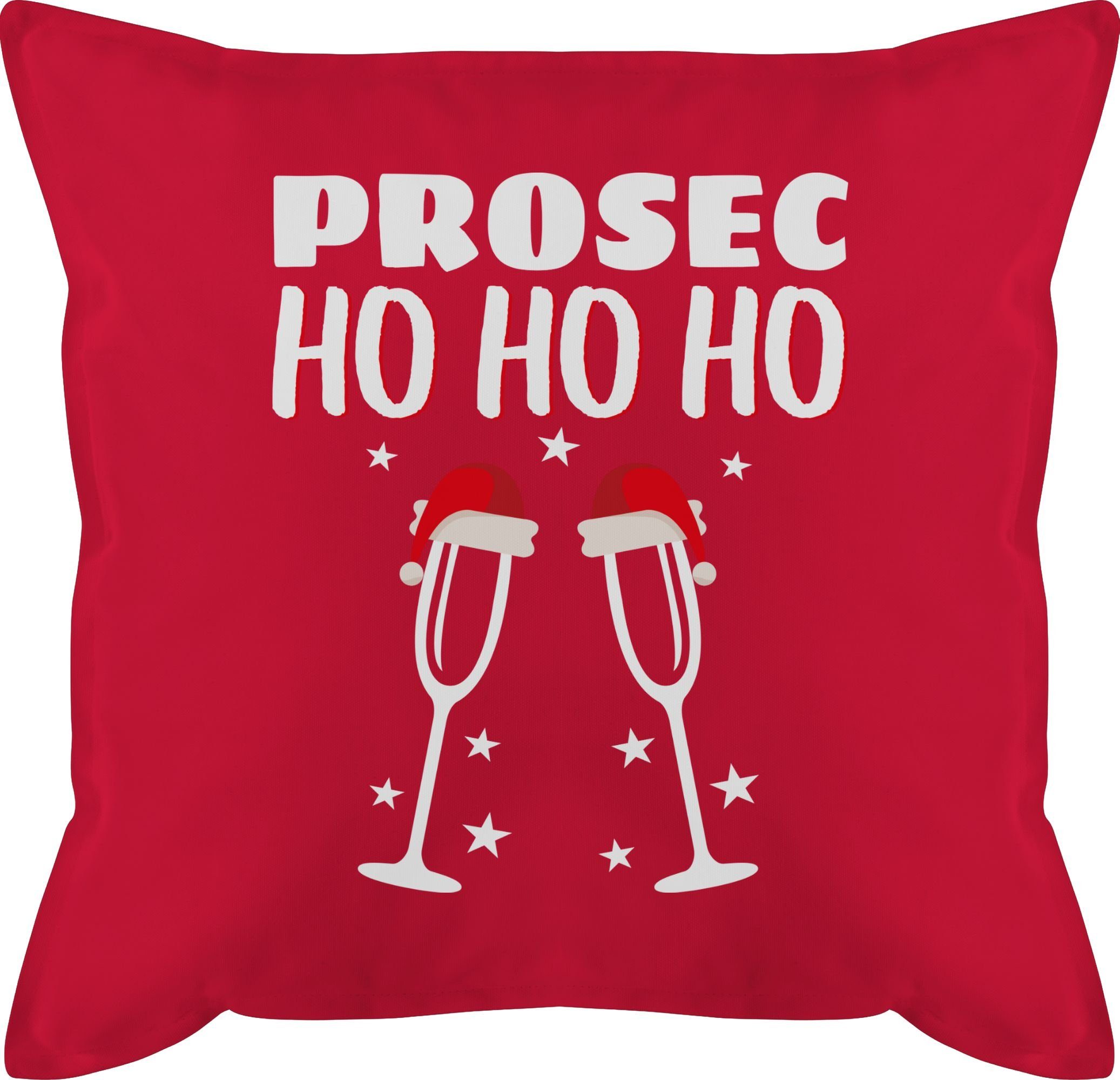 Prosec Rot Ho, 2 Ho Christmas Weihnachtskissen Ho Shirtracer Dekokissen