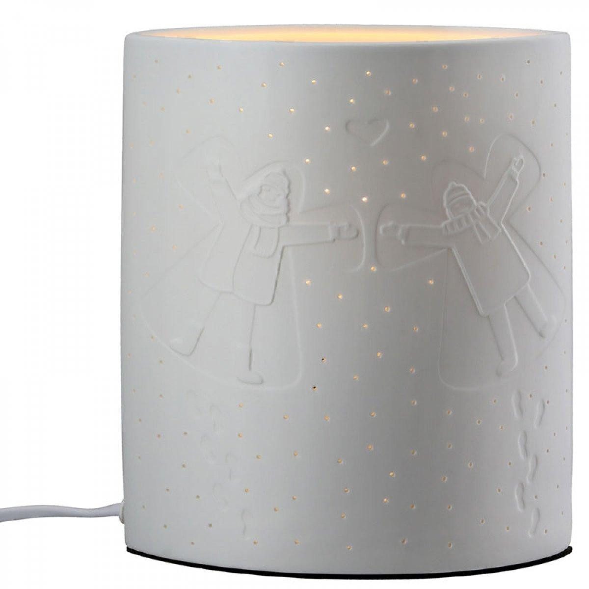 GILDE Windlicht Tischleuchte Winter Moments Porzellan (20cm)