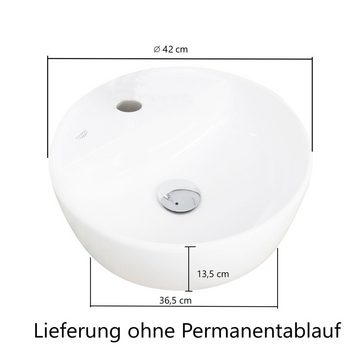 Lomadox Badmöbel-Set KAHLA-03, (Spar-Set, 5-St), anthrazit und Eiche LED Spiegelschrank Waschbecken 216/200/52 cm