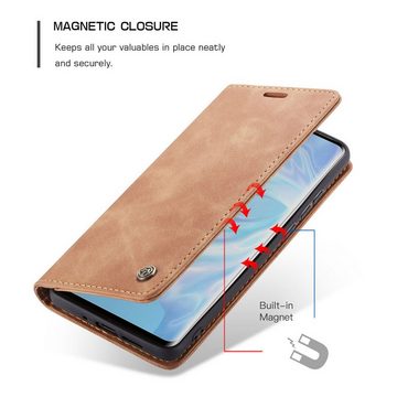 König Design Handyhülle Huawei P30 Pro, Schutzhülle Schutztasche Case Cover Etuis Wallet Klapptasche Bookstyle