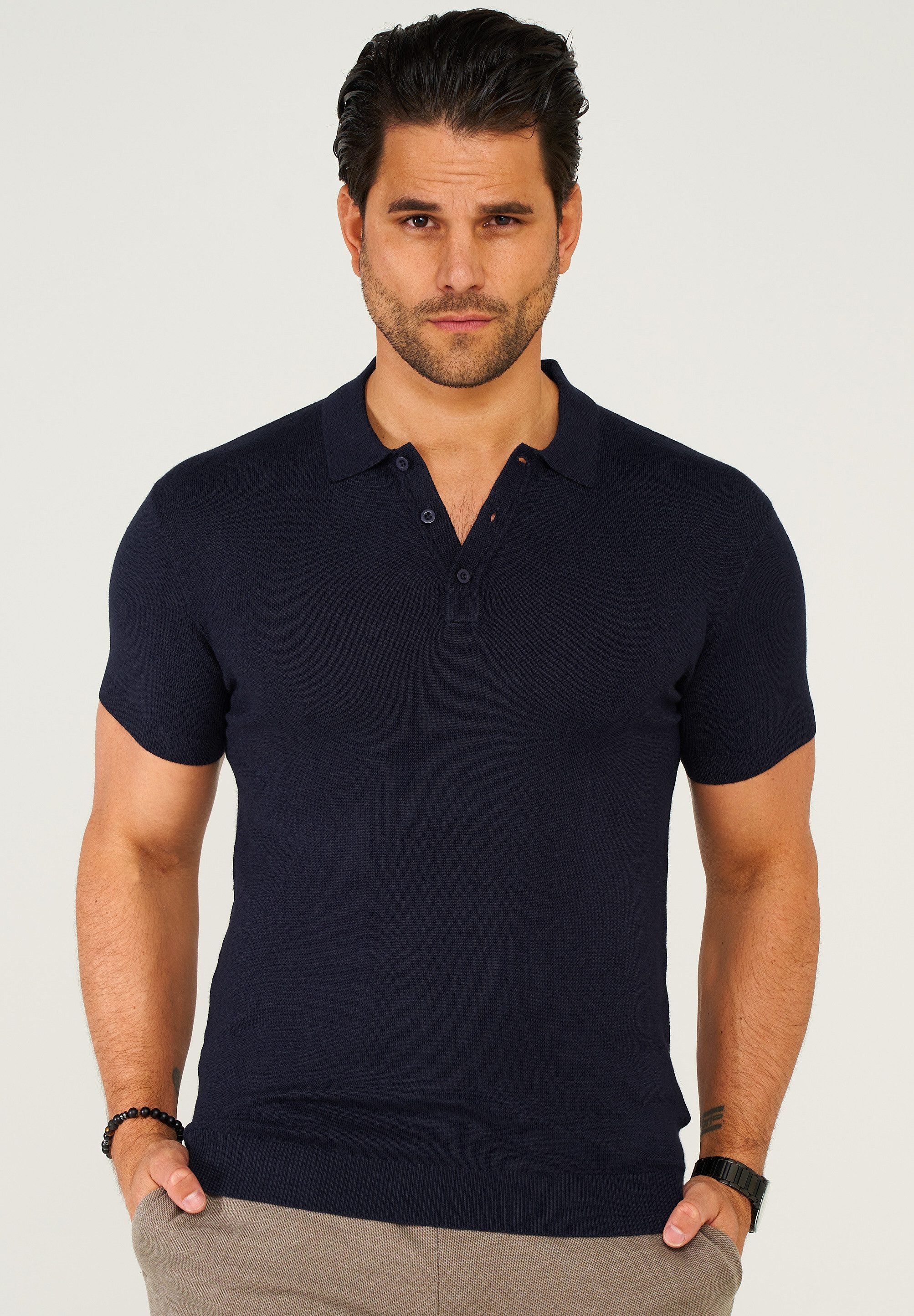 behype Poloshirt "KP-100 Knit Polo", im klassischen Design günstig online kaufen