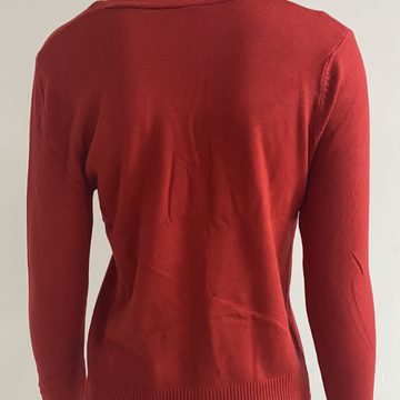 FIDDY Longshirt Einfarbige schmal geschnittene geknöpfte Pulloverjacke