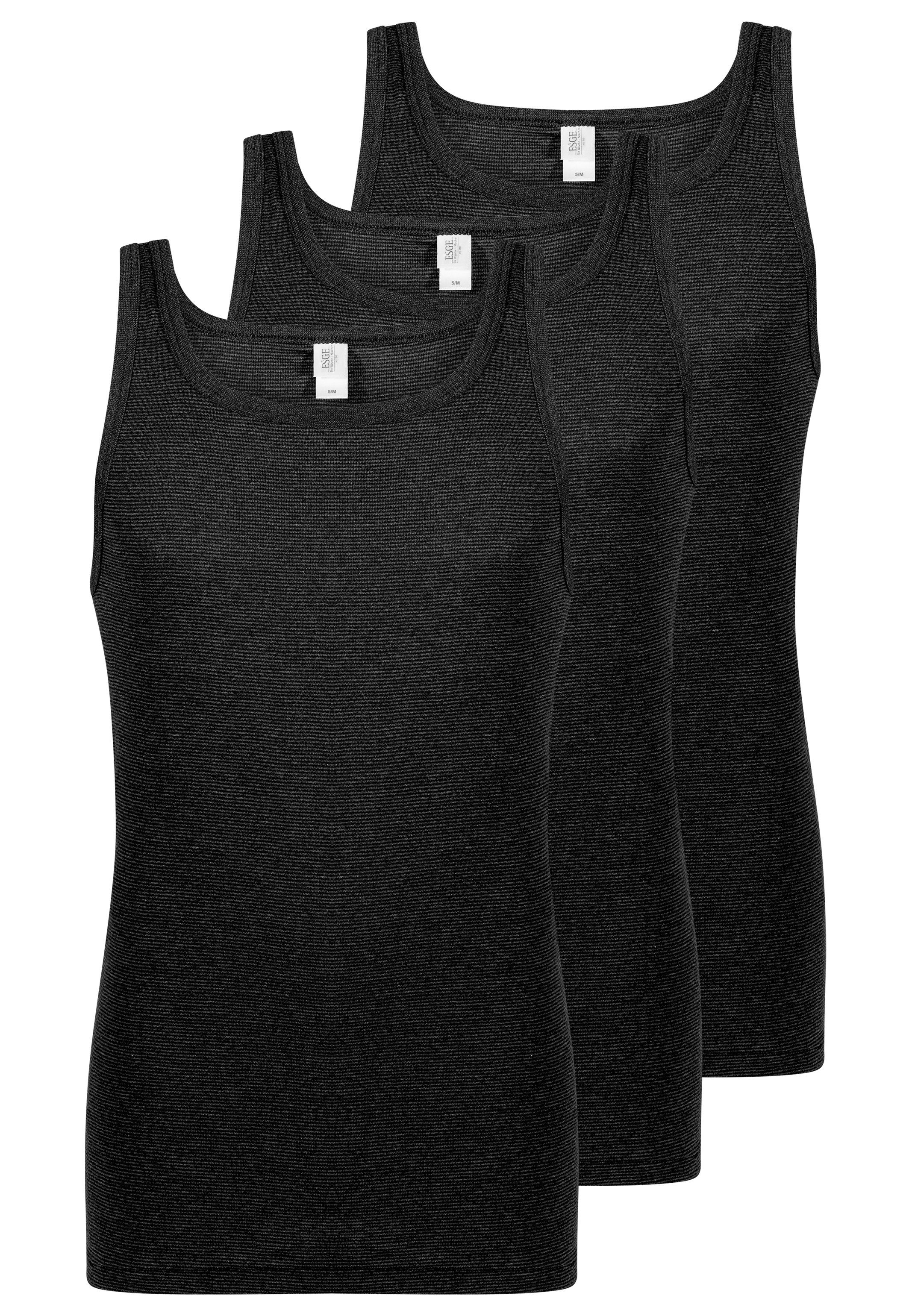 ESGE - Die Wäsche-Macher Unterhemd 3er Pack - Feinripp Jeans (Spar-Set, 3-St) Unterhemd / Tanktop - Baumwolle - Strapazierfähig