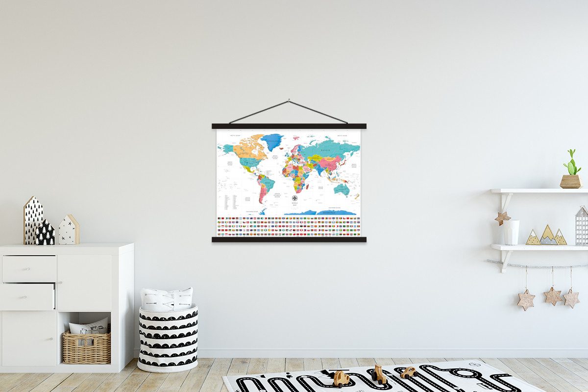 MuchoWow Poster Weltkarte - Farben - günstig online kaufen