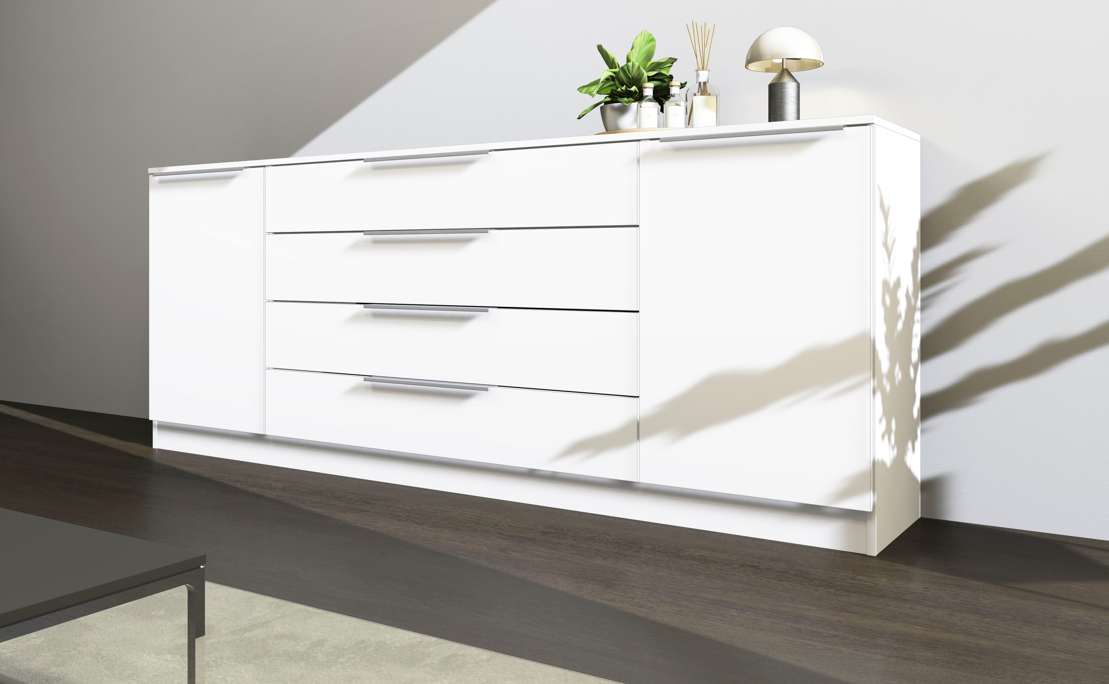 borchardt Möbel Kommode Oliva, Breite 200 cm, mit 4 Schubkästen