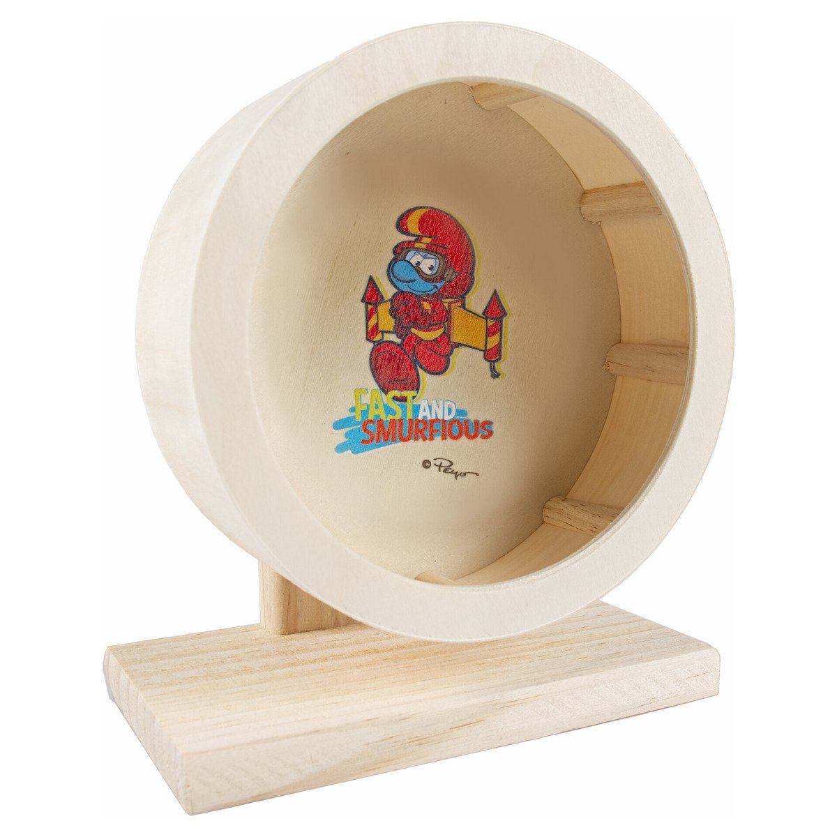 Tierlaufrad Nager Laufrad "Die Schlümpfe" Jetpack Schlumpf