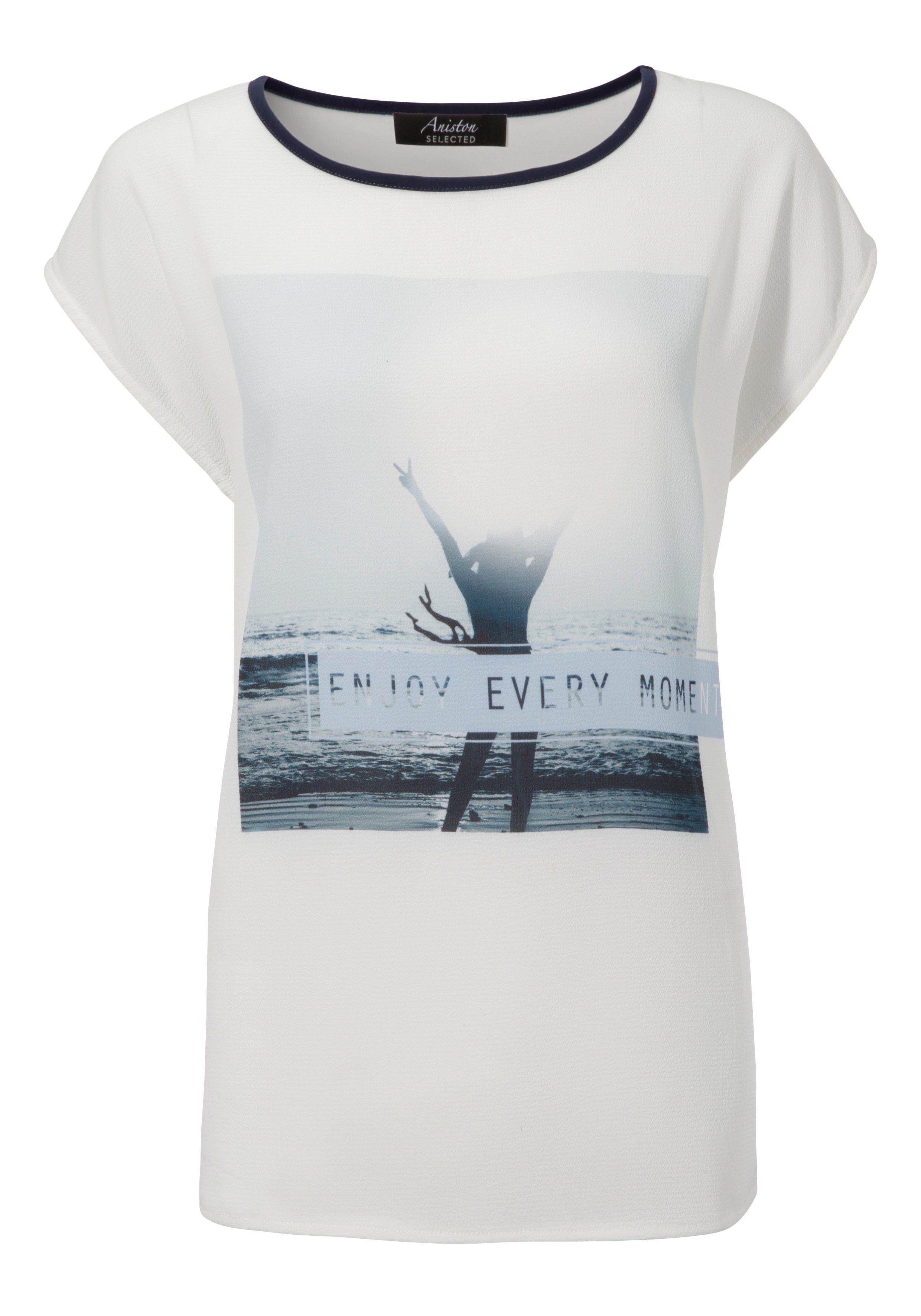 Aniston SELECTED Blusenshirt im Materialmix