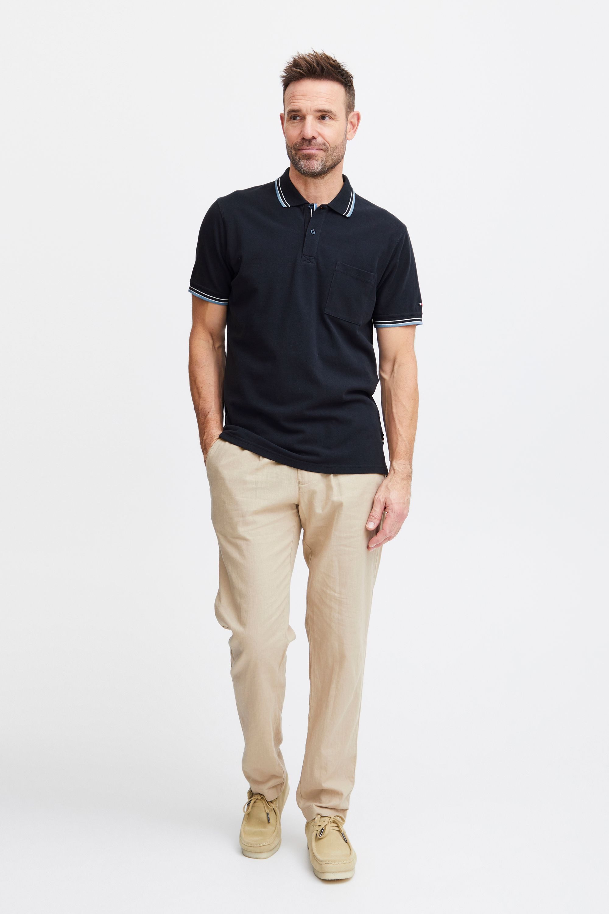 FQ1924 Poloshirt FQPeter Basic Poloshirt mit Brusttasche