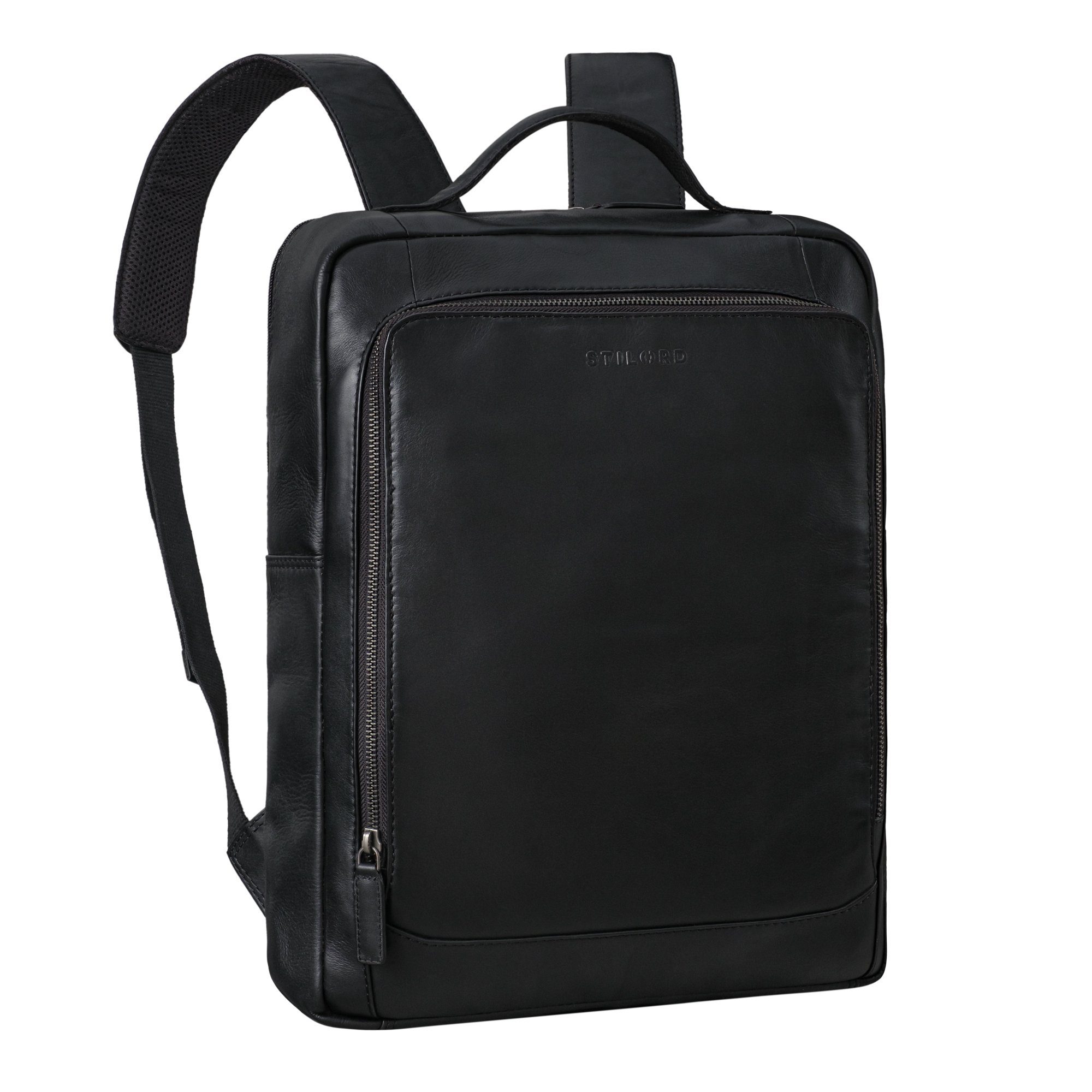 STILORD Notebookrucksack "Zabel" Businessrucksack Herren Leder