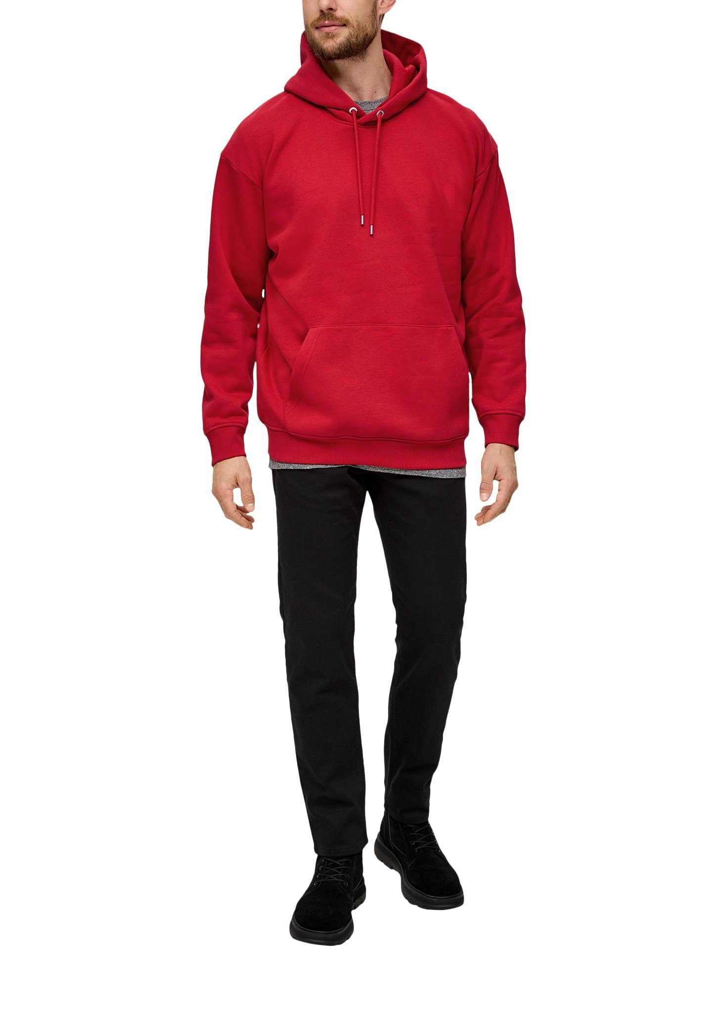 s.Oliver Hoodie mit Kängurutasche red