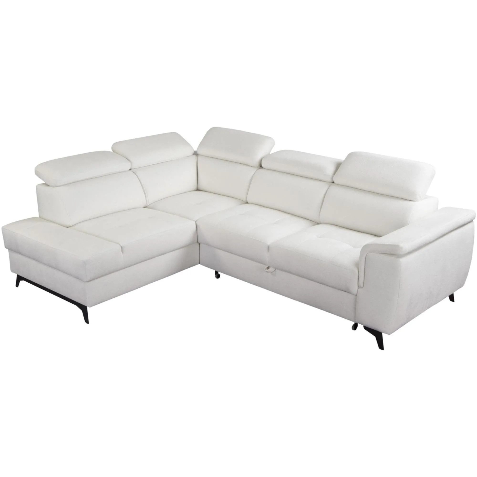 Beautysofa Ecksofa ATLAS L, Designersofa, verstellbare Kopfstützen, Schlaffunktion, Die Lieferung beinhaltet die Lieferung in die Wohnung