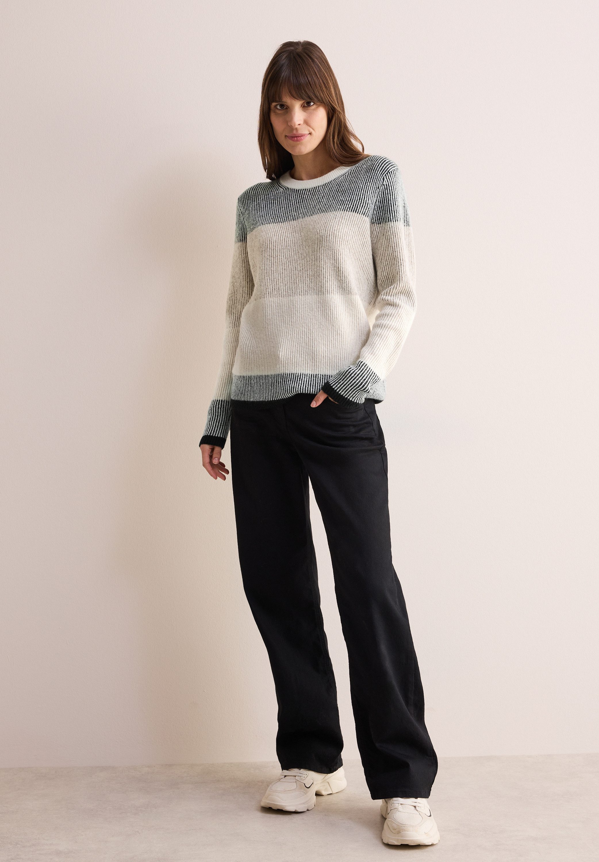 CECIL Strickpullover mit Rundhalsausschnitt