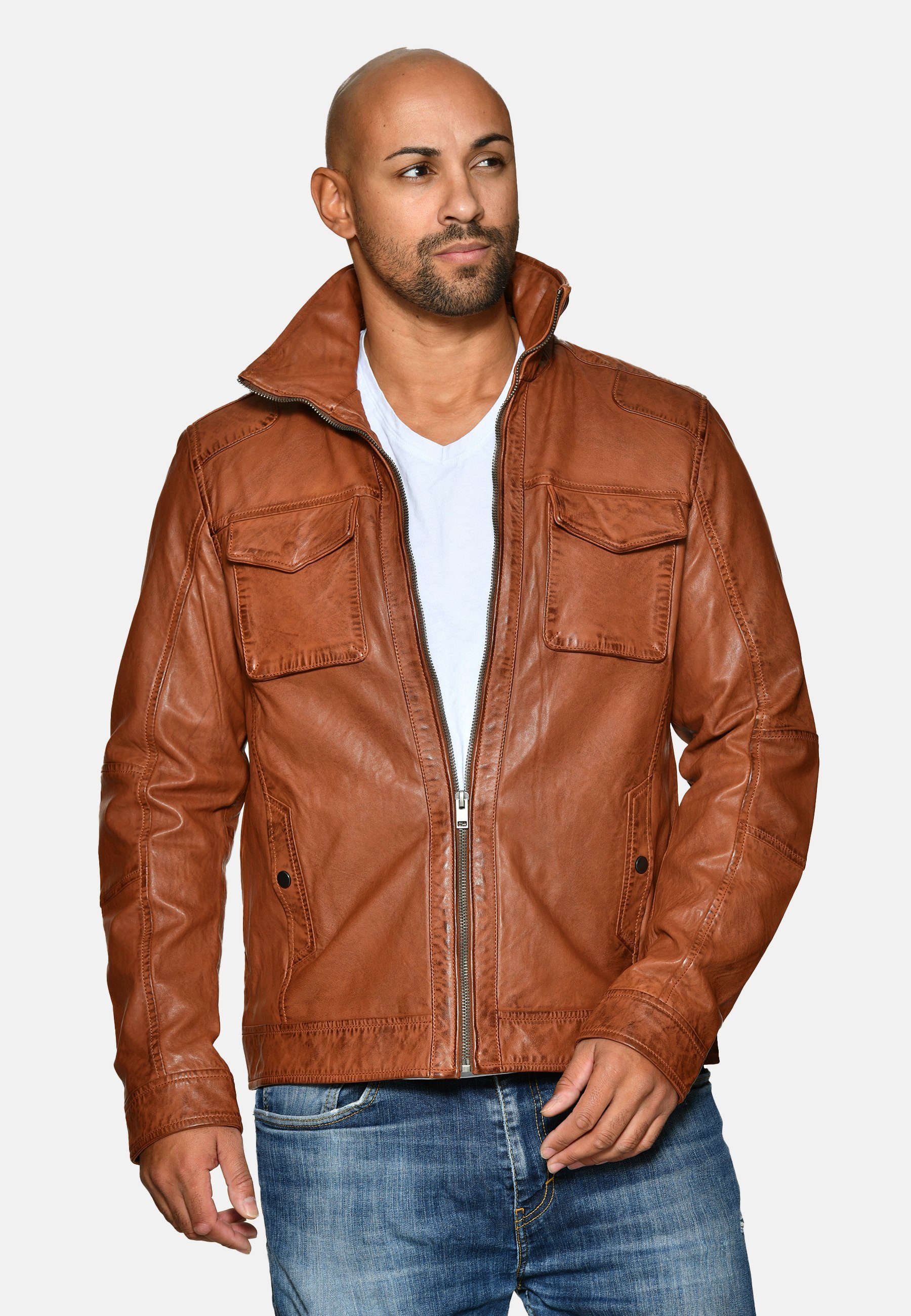 JCC Bikerjacke 3102101BI cognac | Übergangsjacken