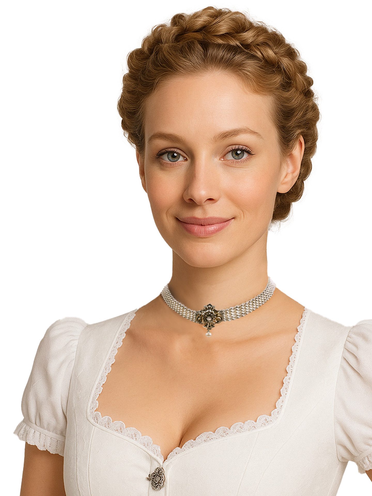 Moschen-Bayern Collier Trachtenschmuck Dirndlkette Kropfband Kropfkette günstig online kaufen