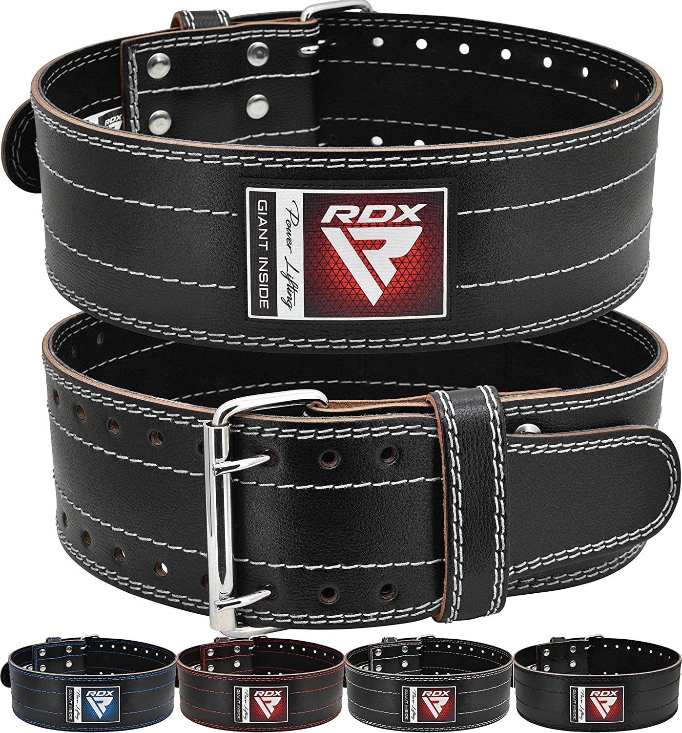 RDX Arbeitsstützgürtel RDX 4 Zoll Leder Gewichtheben Gürtel, Weightlifting belt USPA genehmig