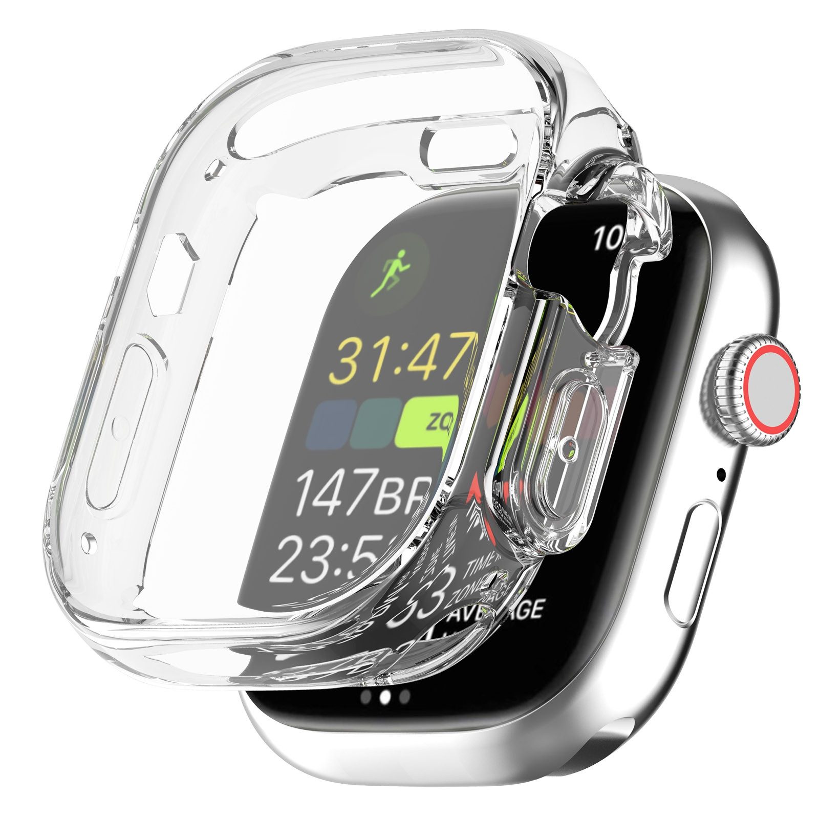Protectorking Schutzfolie Schutzhülle für Apple Watch Ultra 1 & 2 49 mm Smartwatch Displayschsch, (1-Stück), ANTI-SCHMUTZ – Bild 3 von 5