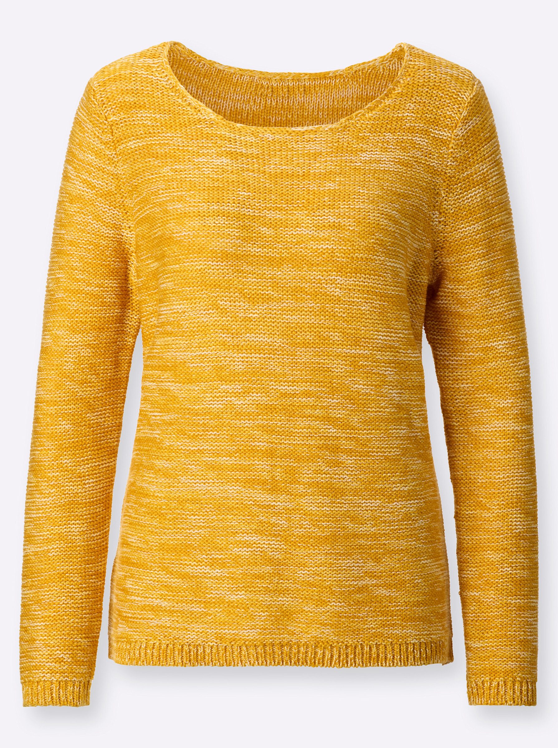 Strickpullover Pullover Langarm Links-Strick