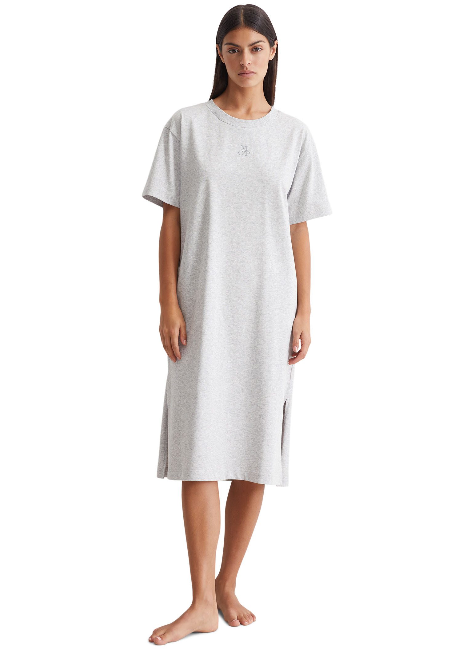 Marc O'Polo Nachthemd Heavy Jersey-Woven mit hohen Seitennaht-Schlitze günstig online kaufen