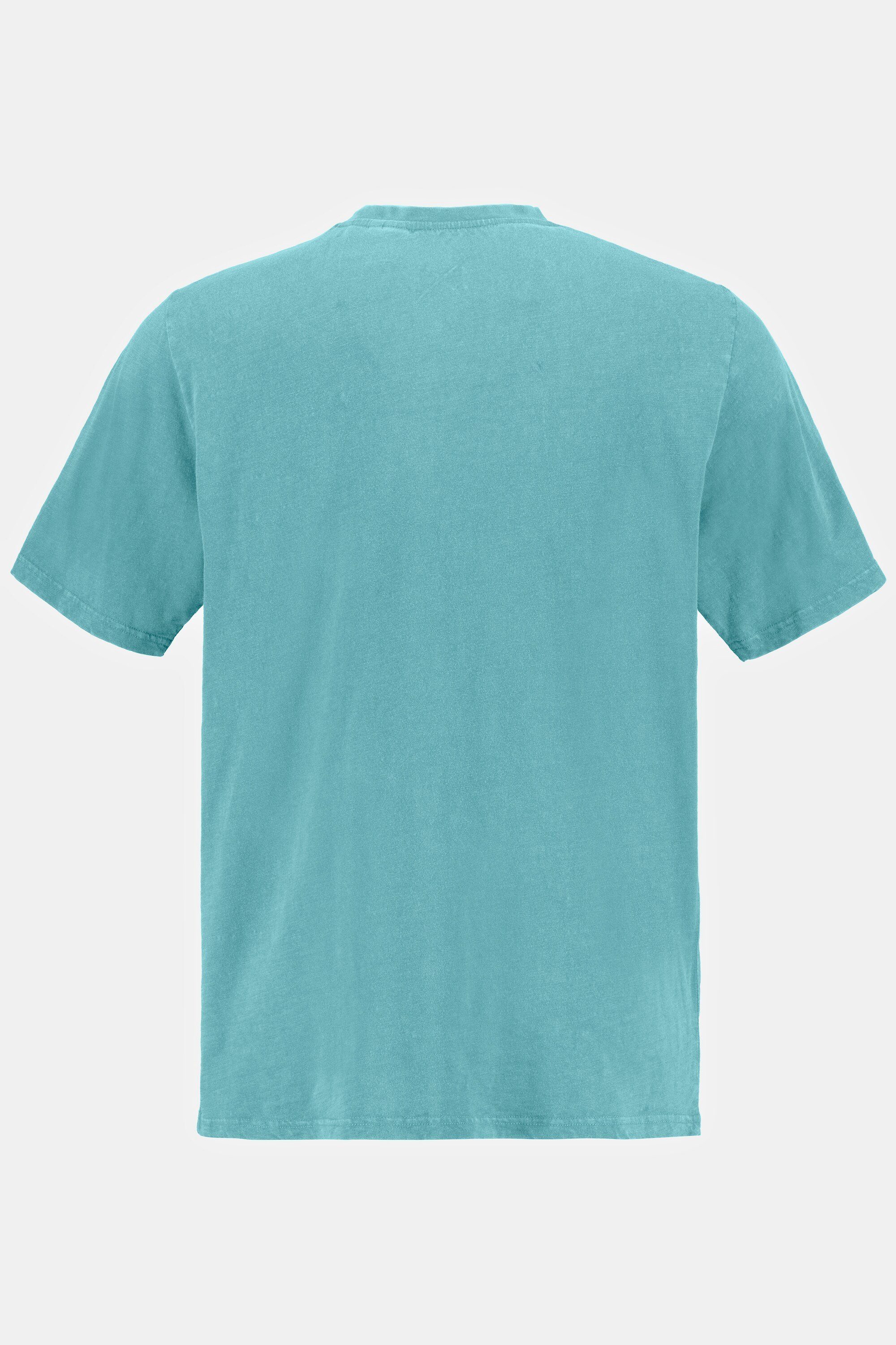 T-Shirt T-Shirt JP1880 türkisgrün Flammjersey Look Halbarm Vintage