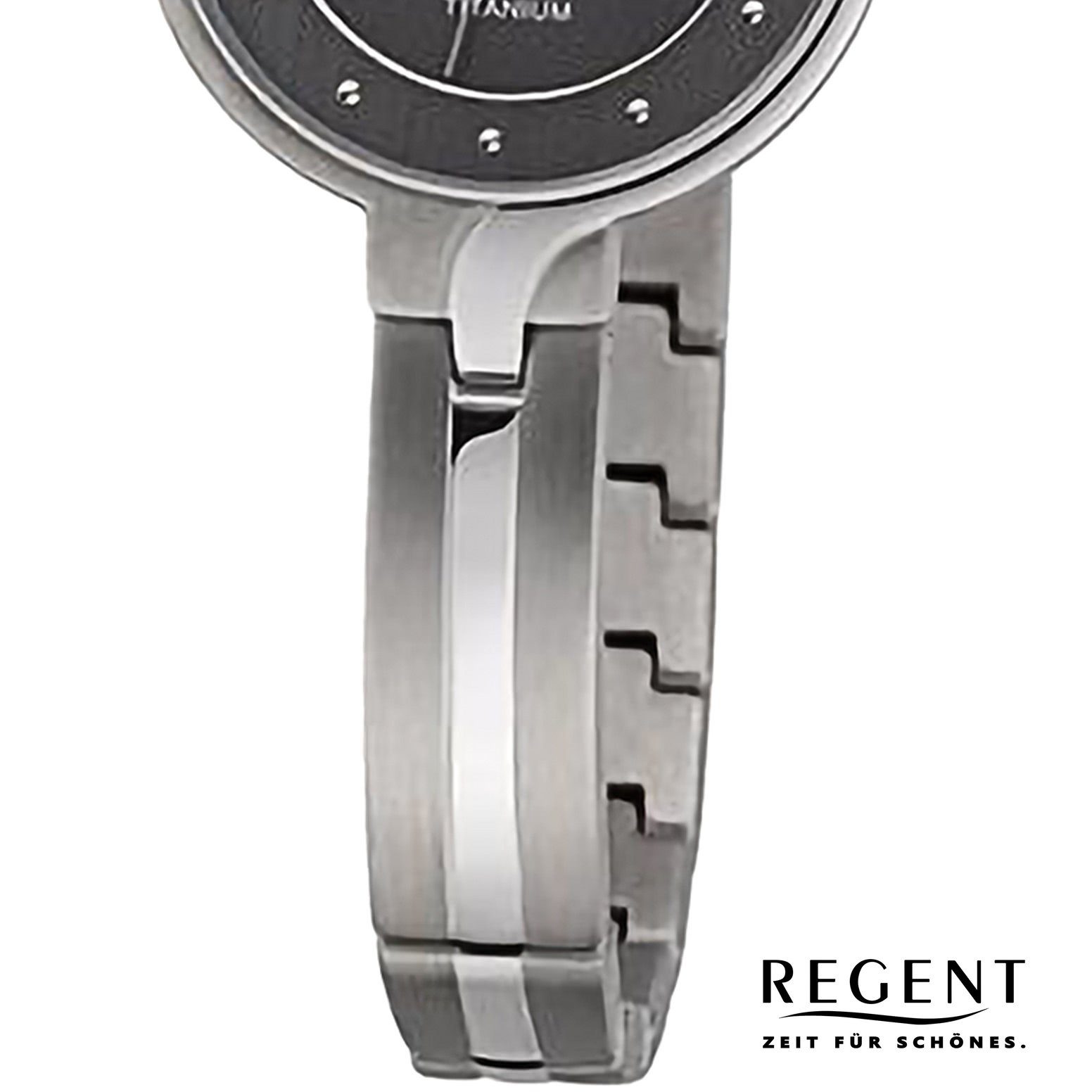 Regent Quarzuhr Regent Damen Armbanduhr Analog, (Analoguhr), Damen Armbanduhr rund, extra groß (ca. 26mm), Metallarmband