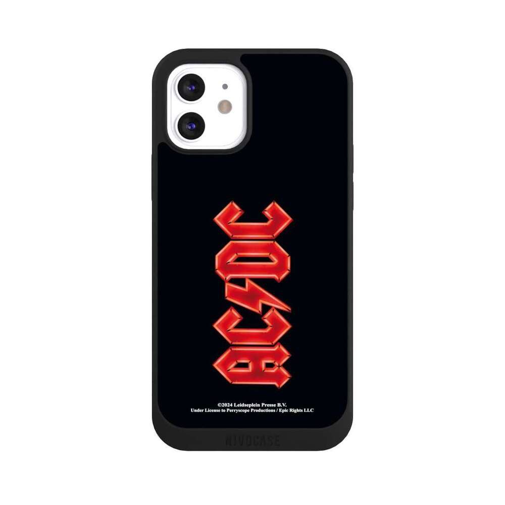 NIVOCASE Handyhülle ACDC Logo Offizielles Lizenzprodukt ACDC Logo Large, Apple iPhone 12 Handyhülle Hülle NIVOpure Case Schwarz