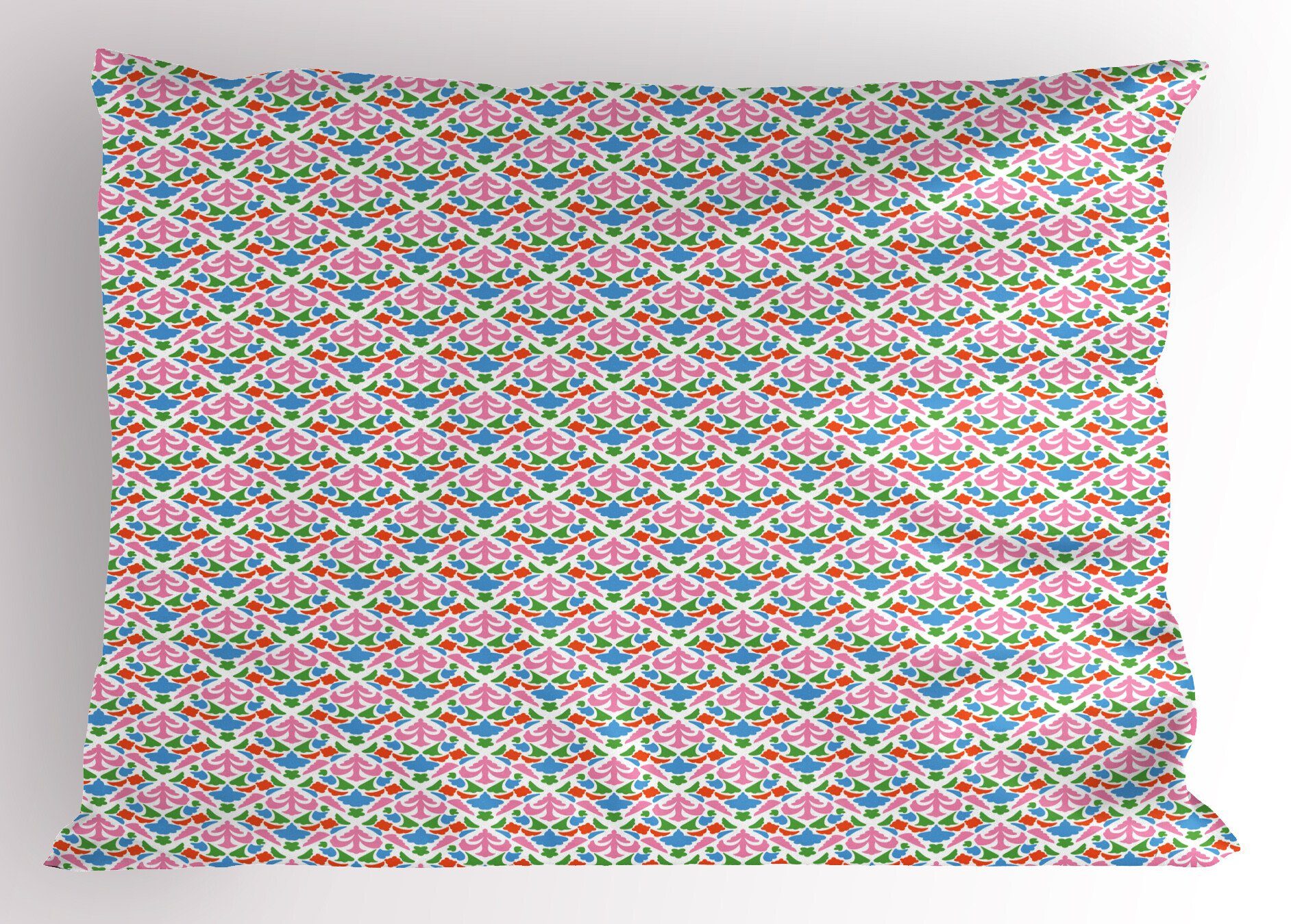 Kissenbezüge Dekorativer Bunte Standard Stück), Abstrakt Damast Kopfkissenbezug, (1 Blumen Abakuhaus Gedruckter Size