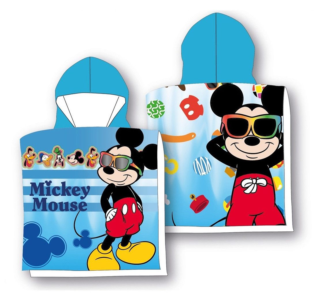 Badeponcho Badeponcho 55x55 cm mit Kapuze Mickey Mouse Kinderbademantel