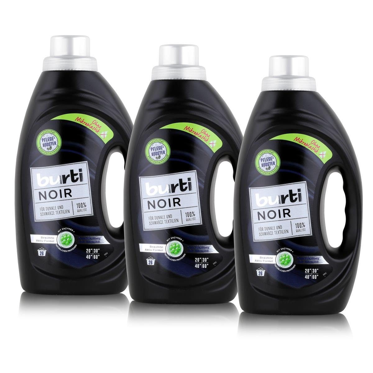 burti burti Noir Feinwaschmittel 1,45L - Für dunkle & schwarze Textilien (3e Colorwaschmittel