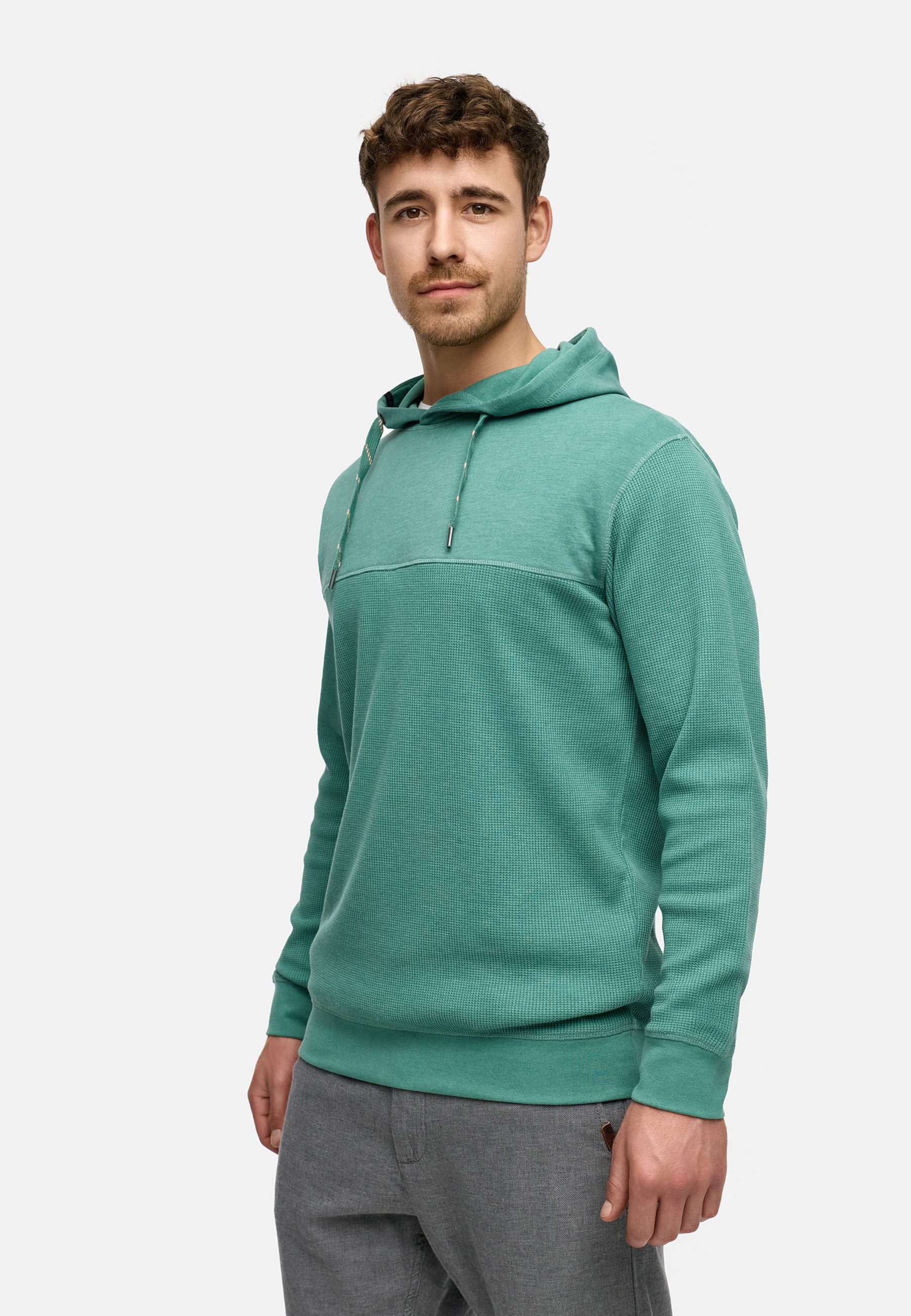Indicode Hoodie Herren INTommaso Sweatshirt Kapuze Herrenhoodie aus Waffels günstig online kaufen