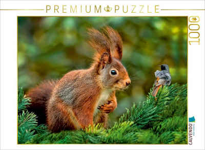 CALVENDO Puzzle CALVENDO Puzzle Eichhörnchen - immer wieder süß 1000 Teile Lege-Größe 64 x 48 cm Foto-Puzzle Bild von Peter Roder, 1000 Puzzleteile