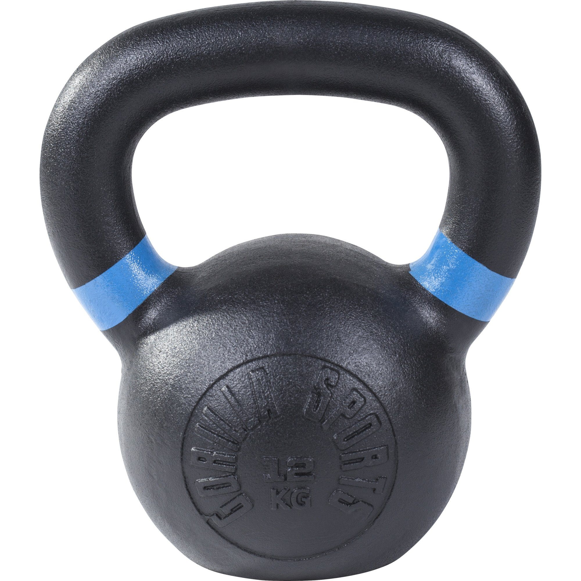 GORILLA SPORTS Kettlebell Gusseisen, Schwarz mit Farbmarkierungen - Kugelhantel, Kugelgewicht