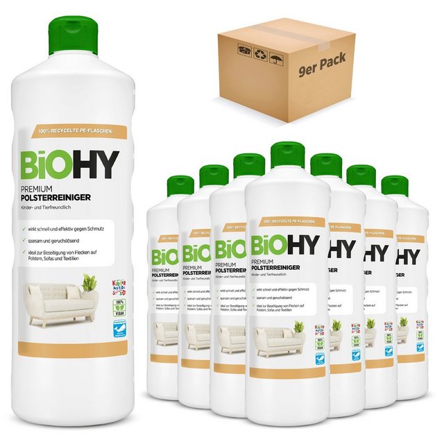 BiOHY BiOHY Premium Polsterreiniger 9er Pack (9 x 1 Liter Flasche) Polsterreiniger (9-St)