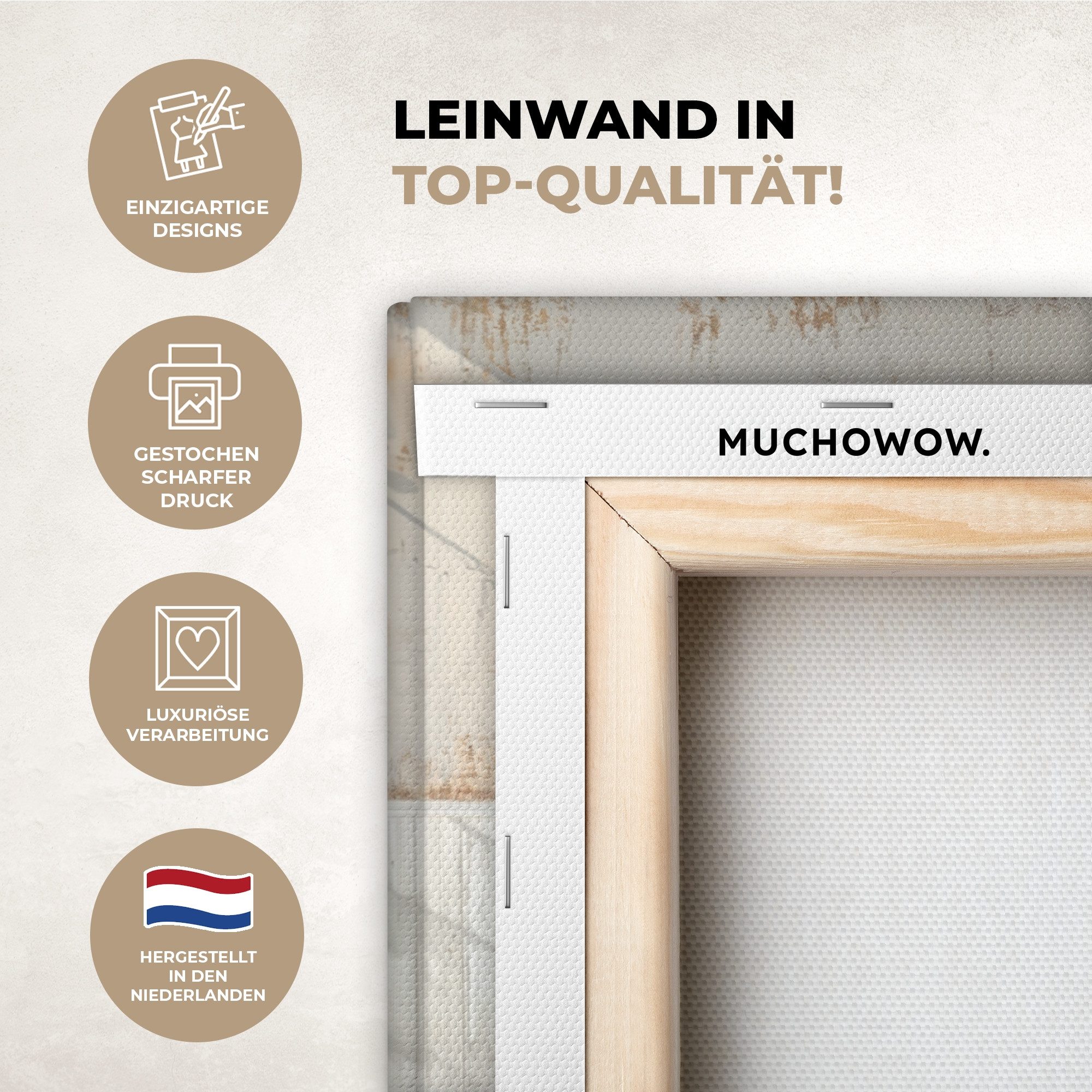 OneMillionCanvasses® Leinwandbild Vintage - Zebra - Wilde Tiere - Badewanne günstig online kaufen