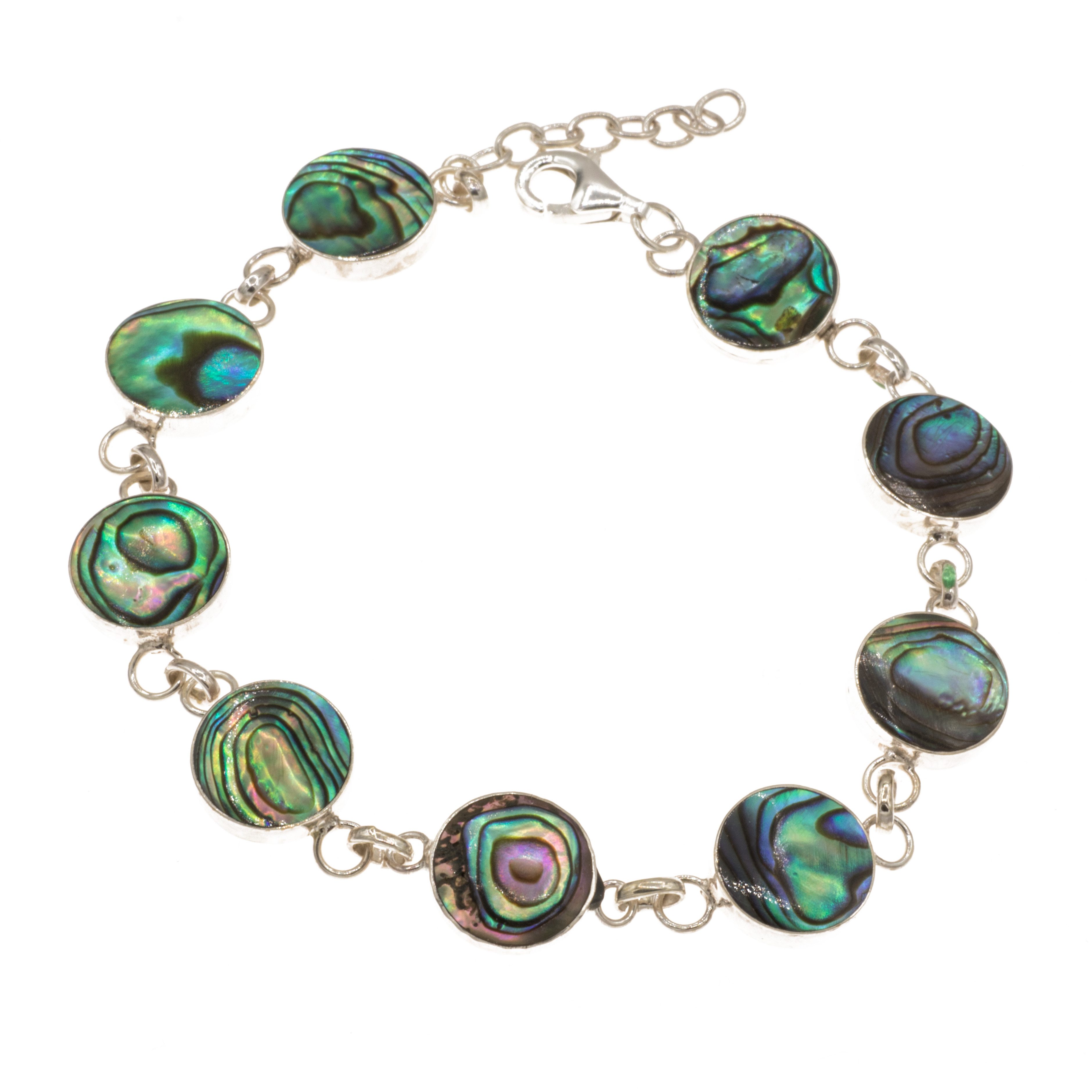 Bella Carina Silberarmband Armband mit Abalone Kreisen 18 - 20 cm 925 Silbe günstig online kaufen