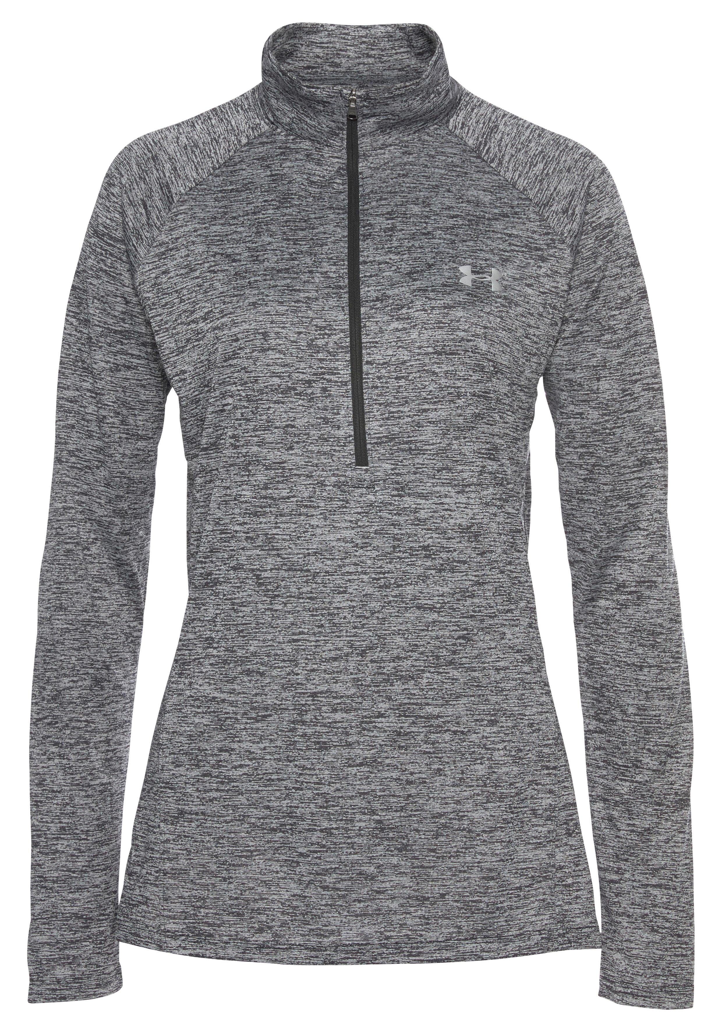 Under Armour Women Langarmshirt 1//2 Zip Twist schwarz