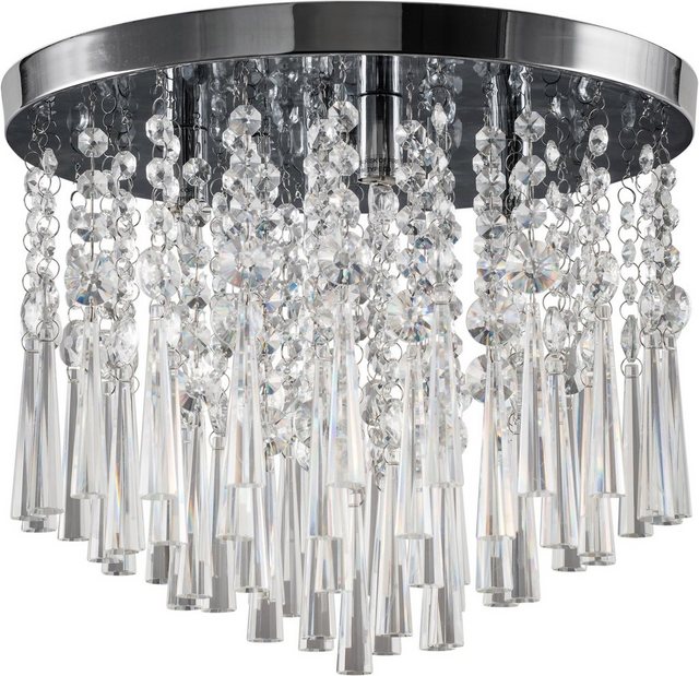 SPOT Light Deckenleuchte »LUXORIA«, Hochwertige Leuchte mit echtem Kristallen, LED-Leuchtmittel inklusive, Zeitlos und elegant.-Otto