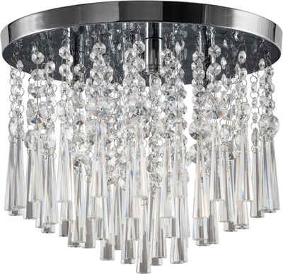 SPOT Light Deckenleuchte »LUXORIA«, Hochwertige Leuchte mit echtem Kristallen, LED-Leuchtmittel inklusive, Zeitlos und elegant.