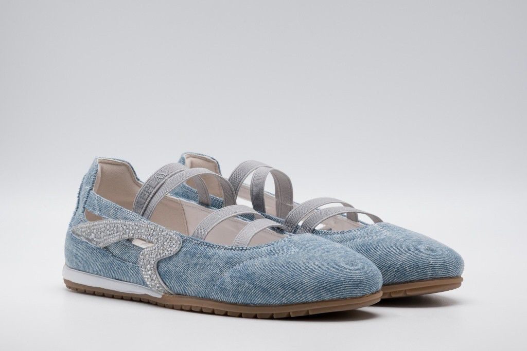 Replay Sneaker Ballerinas Slipper, Sommerschuh, Schlupfschuh mit seitlichen Strasssteinchen
