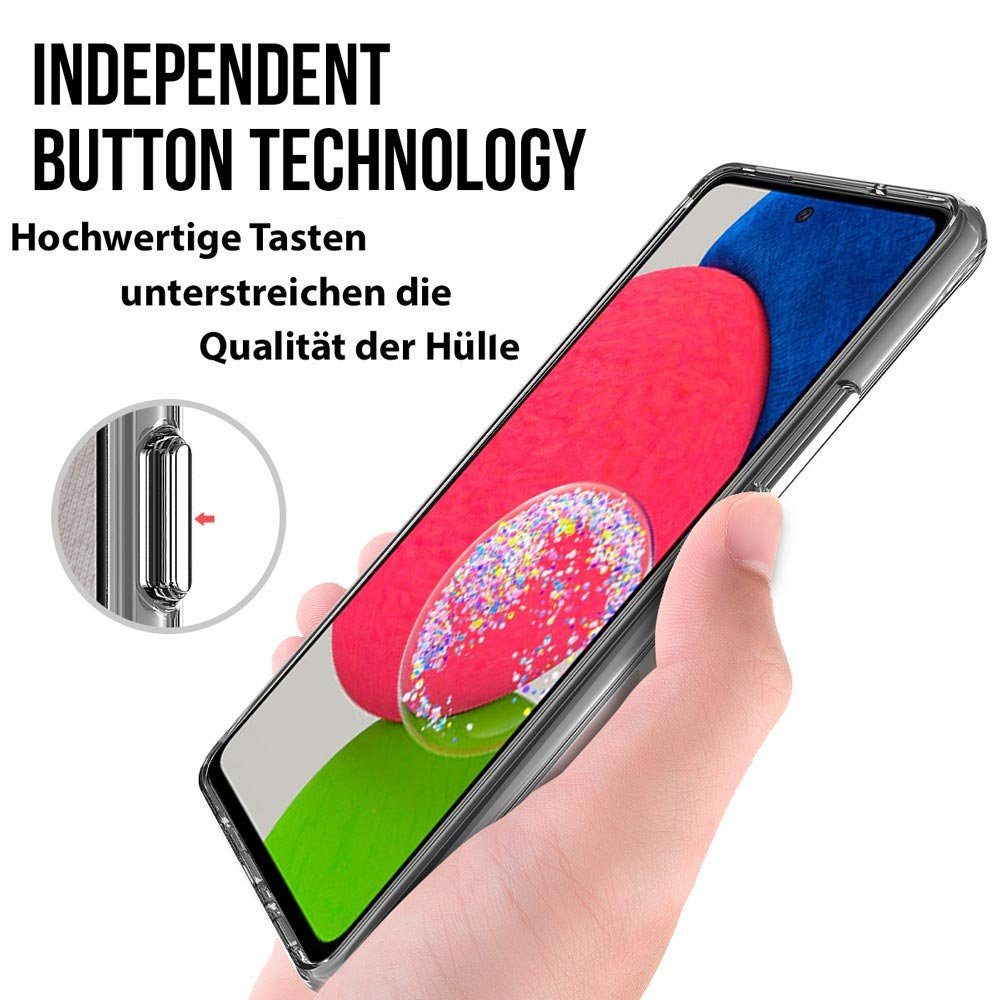 FITSU Handyhülle Hybrid Hülle für Samsung Galaxy A52s 5G - Transparent, Ultraklare Handyhülle transparentes Slim Case mit Eckenschutz