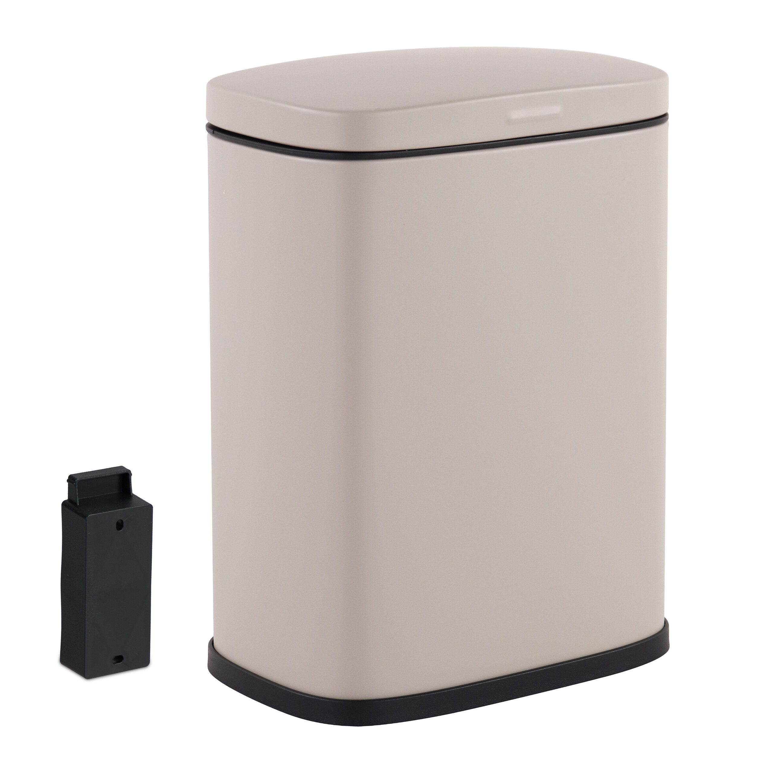 relaxdays Kosmetikeimer Wandmontage 3 Liter, Beige