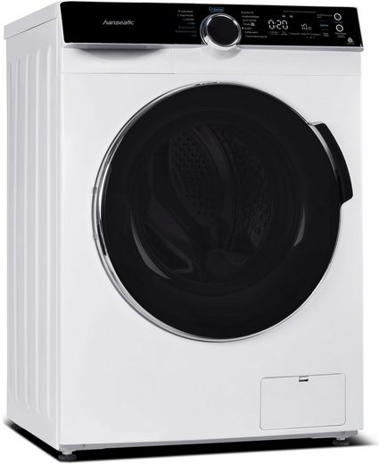 HANSEATIC Waschmaschine HWMK714A Mengenautomatik, Nachtwaschprogramm, Vollwasserschutz, Dampfoption