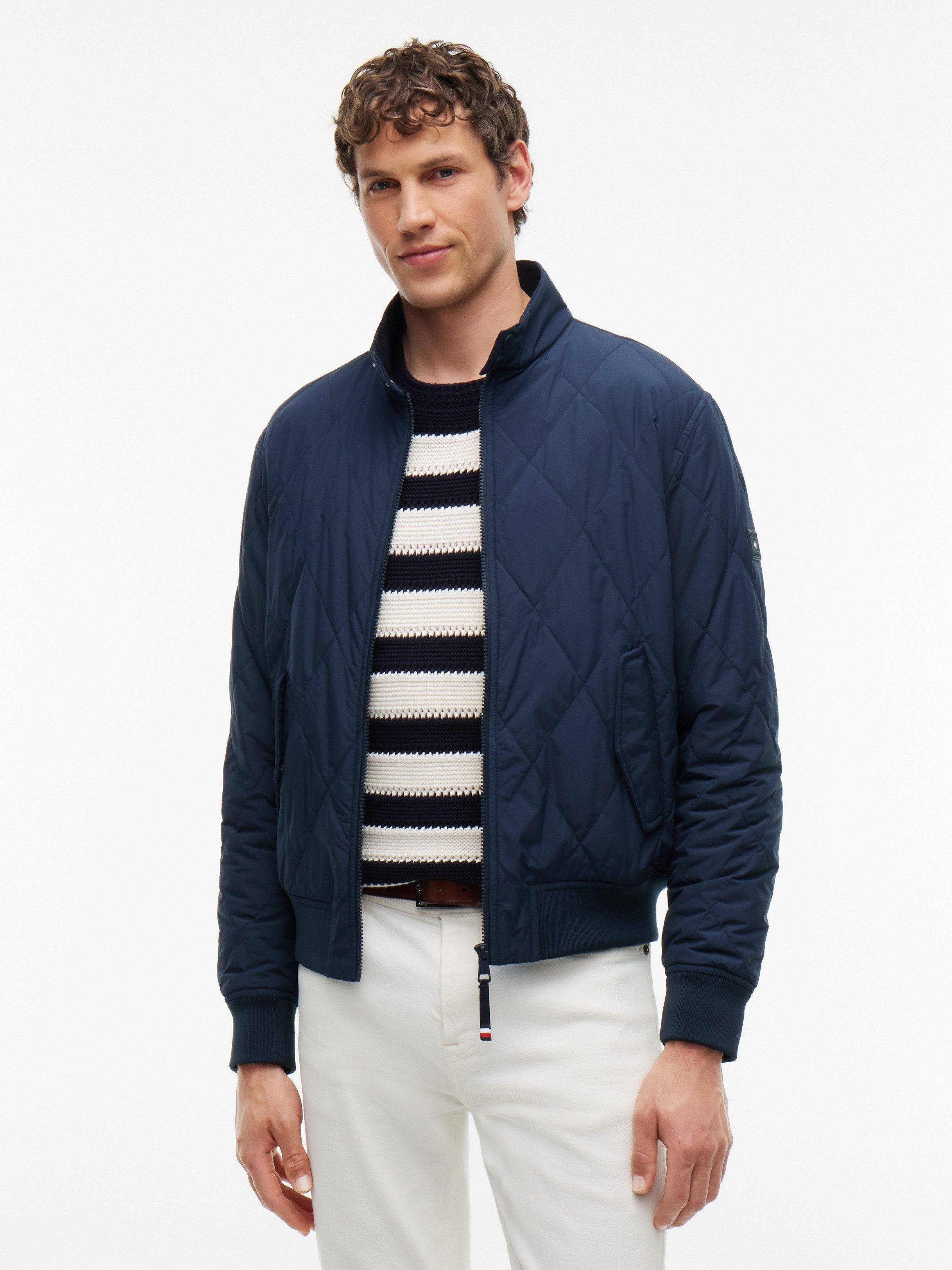 Tommy Hilfiger Blouson PACKABLE QUILTED HARRINGTON mit Stehkragen, wasserabweisendes Finish