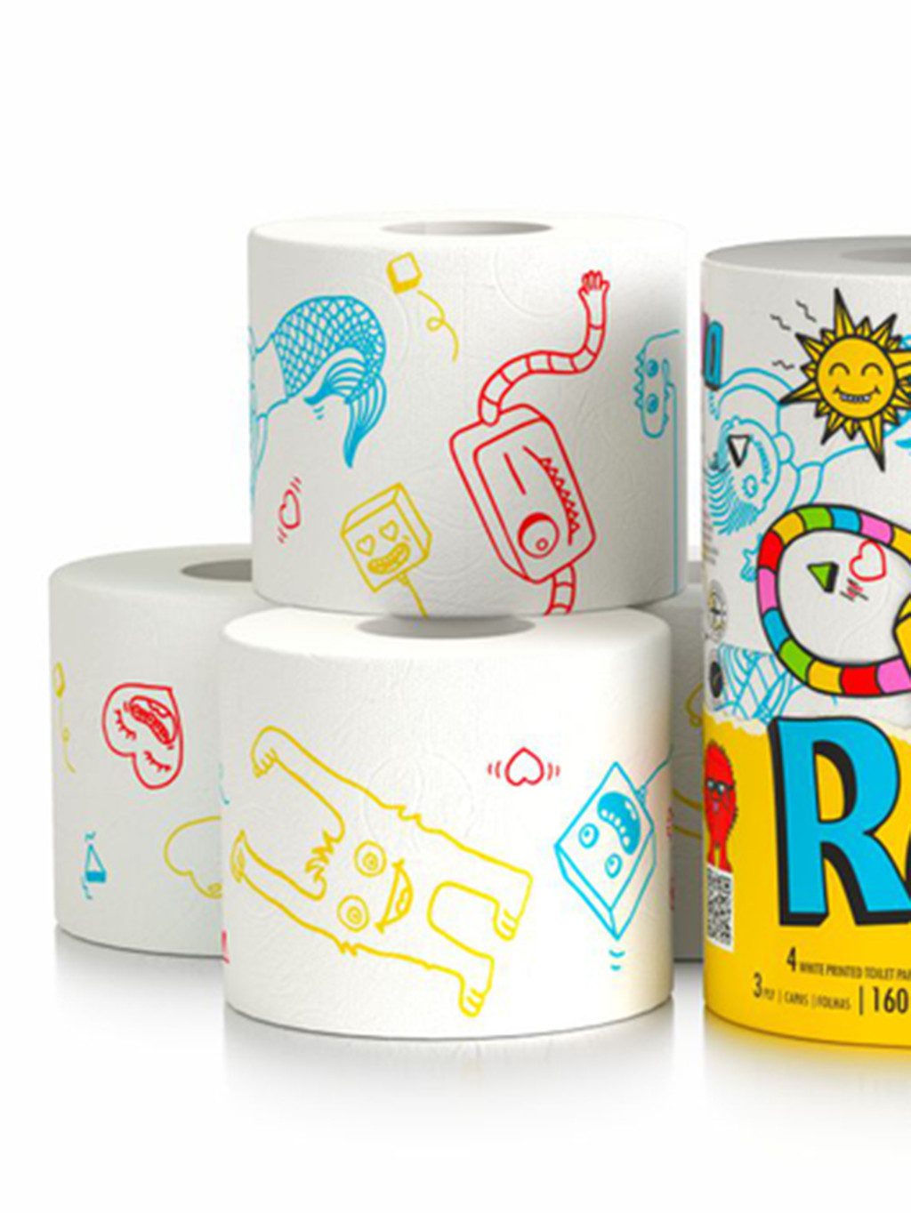 Renova Toilettenpapier Kids Edition (Packung 4-St), bedruckt