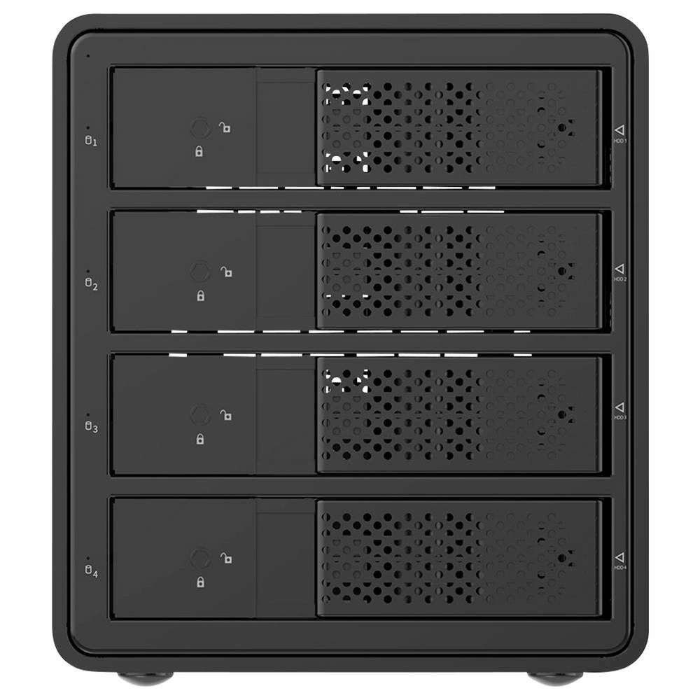 Renkforce Festplatten-Gehäuse 8.9 cm (3.5 Zoll) Festplattengehäuse 4 Bay 3.5 Zoll USB-A (USB 3.0), Metall-Gehäuse, UASP Unterstützung – Bild 3 von 5