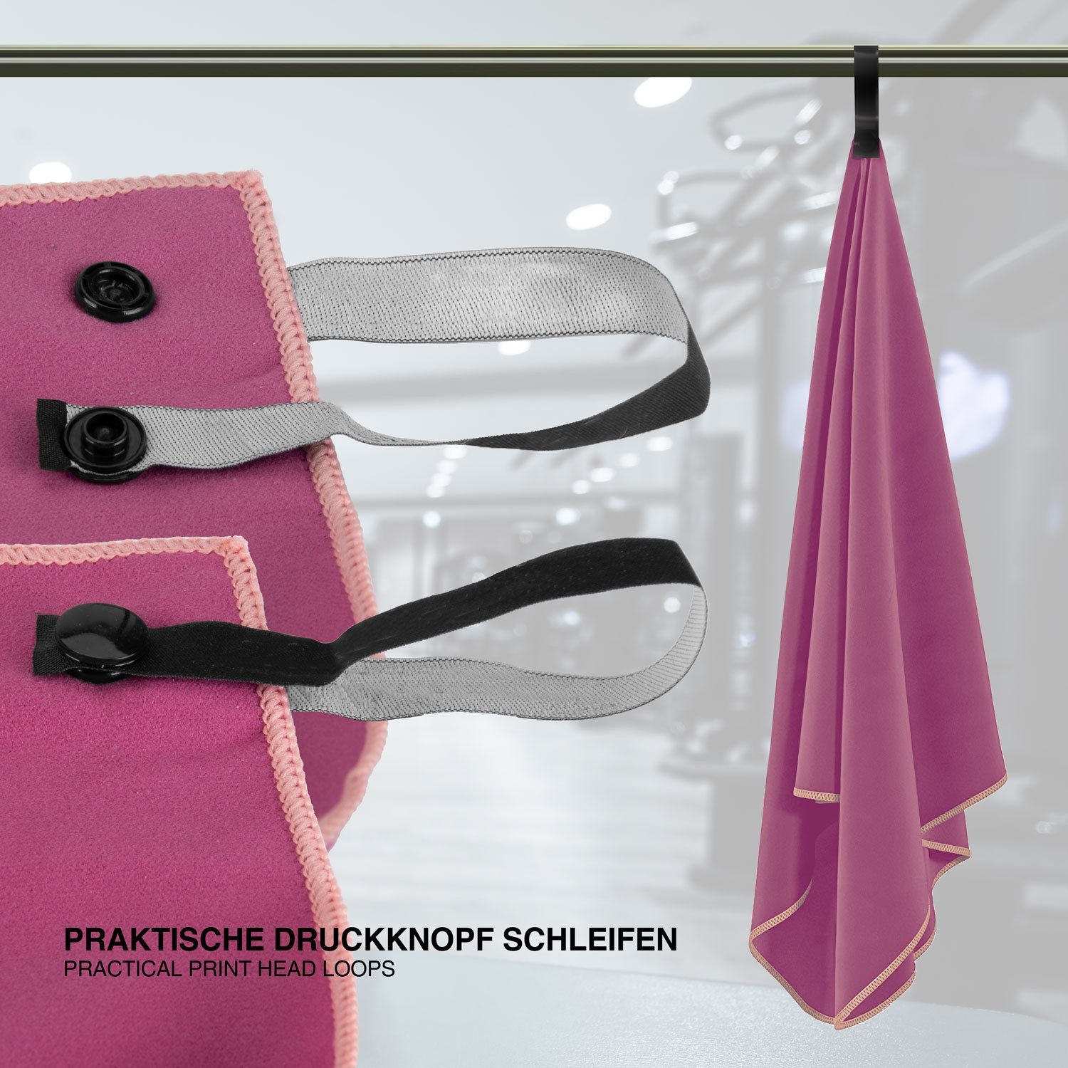 LightDry Sporthandtuch LIGHTDRY Sporthandtuch Mikrofaser, Leicht und Antibakteriell, Mikrofaser, saugfähig, leicht & antibakteriell & schnell trocknend – Bild 4 von 5