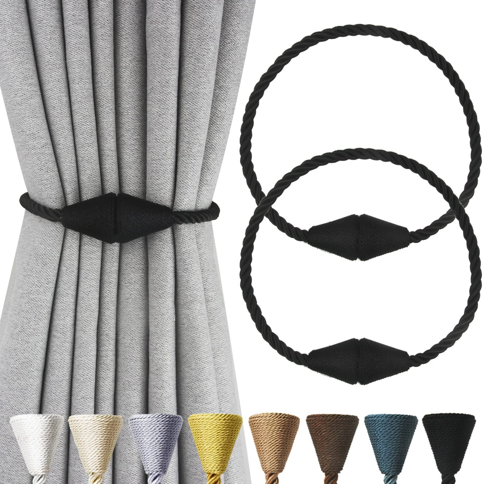 Agger Raffhalter Magnetische Vorhang Raffhalter 2 Stück, Vorhang Raffhalter Schnallen, (2-tlg), Holdbacks Halter Haken Clip für Zuhause Schlafzimmer Büro