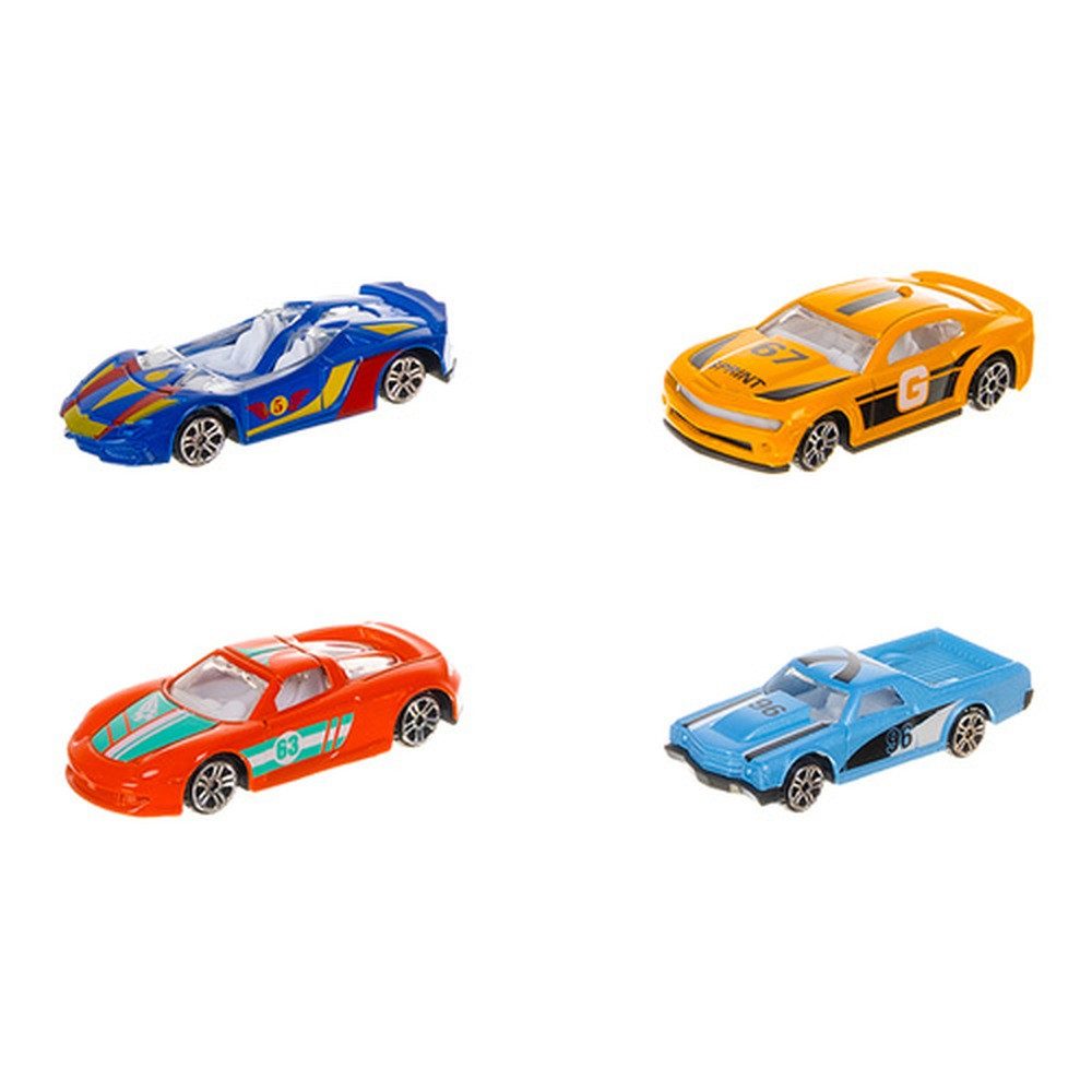ISO TRADE Spielzeug-Auto Metall-Spielzeugautos Rennautos, (Spar-Set, 16-tlg., 1:64), Großes Set bunter Fahrzeuge für abwechslungsreichen Spielspaß
