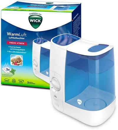 WICK Luftbefeuchter WH845 Warmluft-Befeuchter, 3,8 l Wassertank, bis zu 99 % bakterienfreie Feuchtigkeit