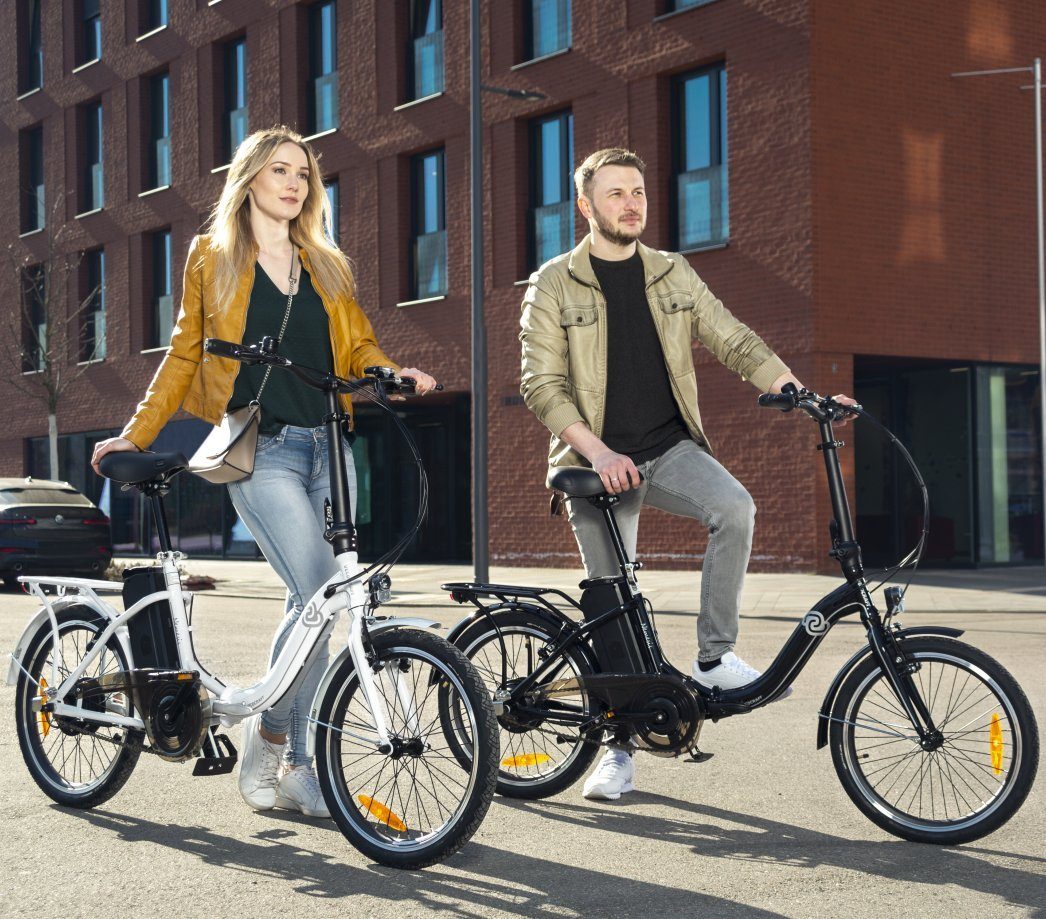 VECOCRAFT E-Bike Nemesis 20 288,00 Akku Heckmotor, Zoll, 288WH Kettenschaltung, Wh weiss